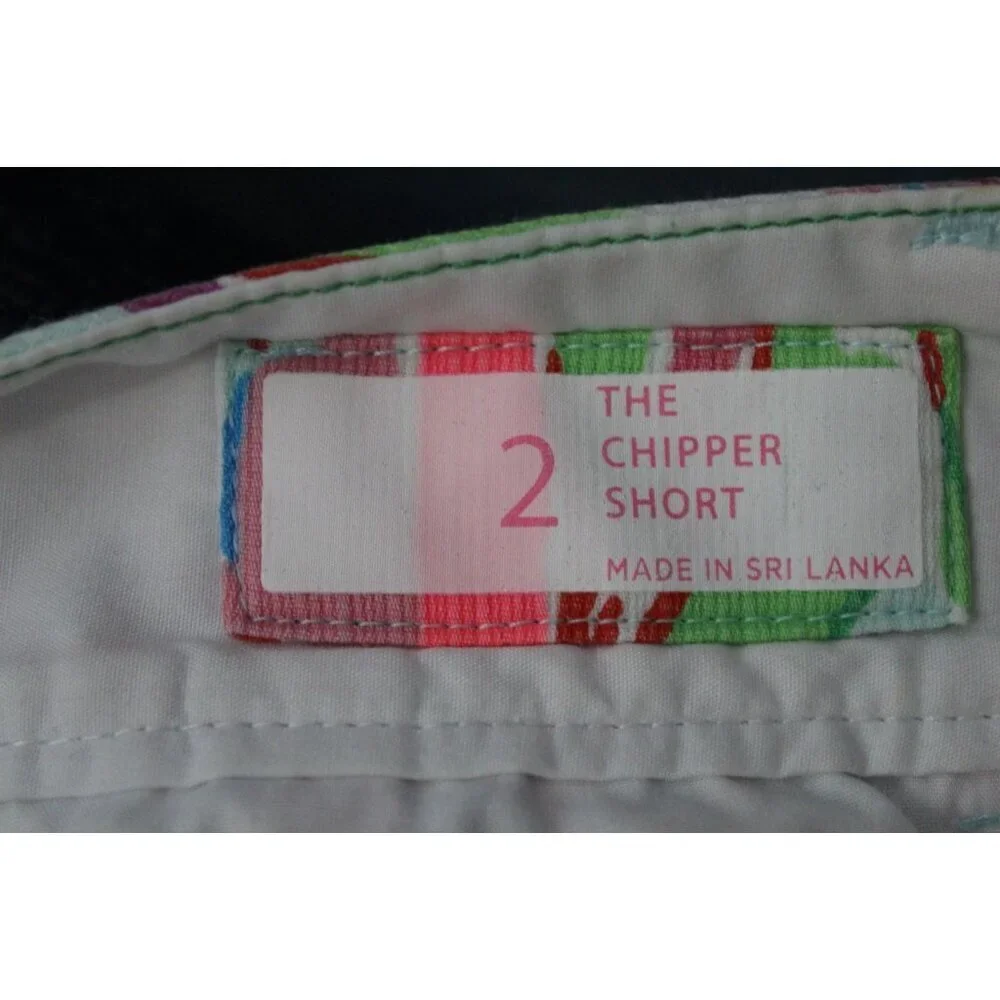 Lilly Pulitzer Size 2 The Chipper Shorts 10” Floral Pockets 100% Cotton